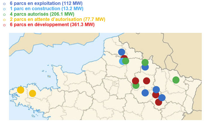 carte des projets